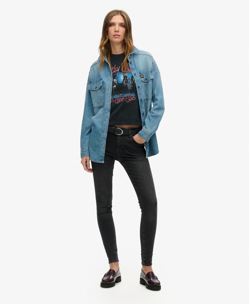 koszulka motley crue x superdry z krótkim rękawem w kolorze mid amp black