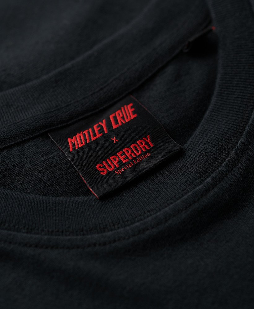 koszulka motley crue x superdry z krótkim rękawem w kolorze mid amp black