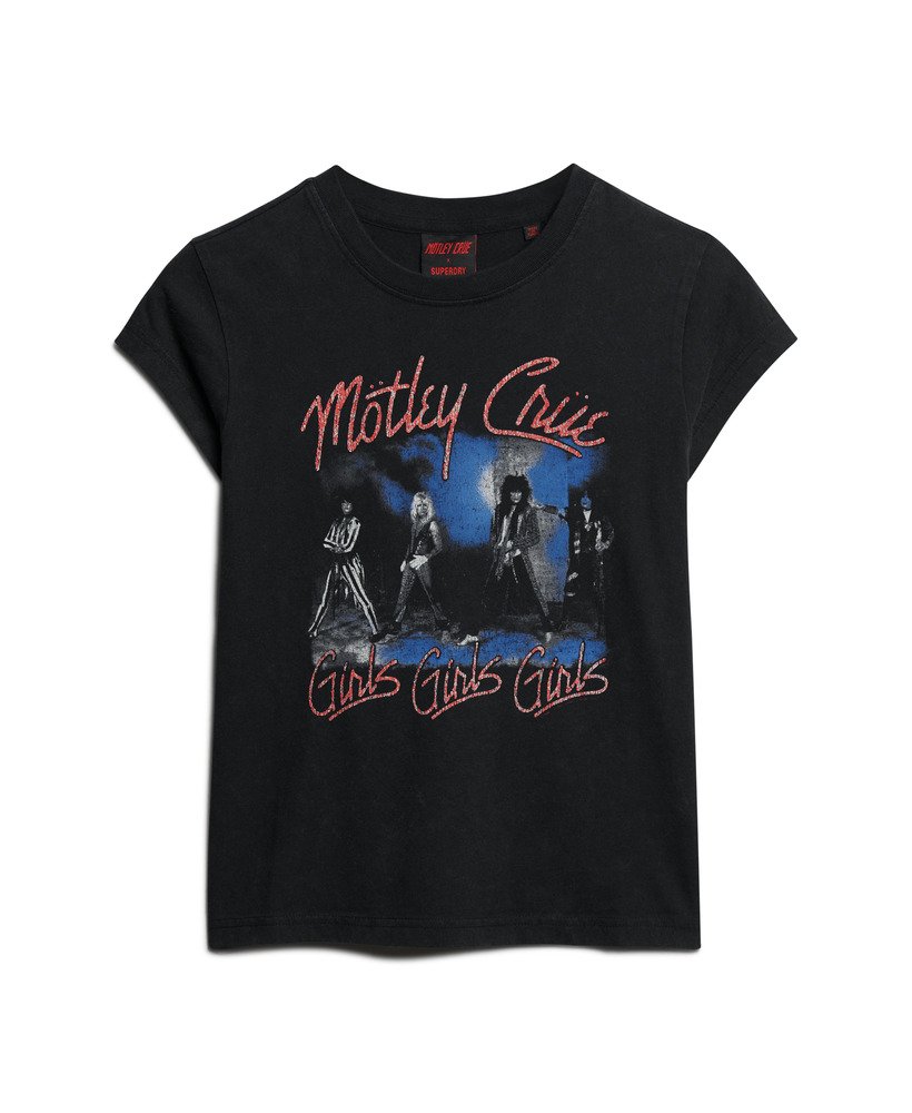 koszulka motley crue x superdry z krótkim rękawem w kolorze mid amp black