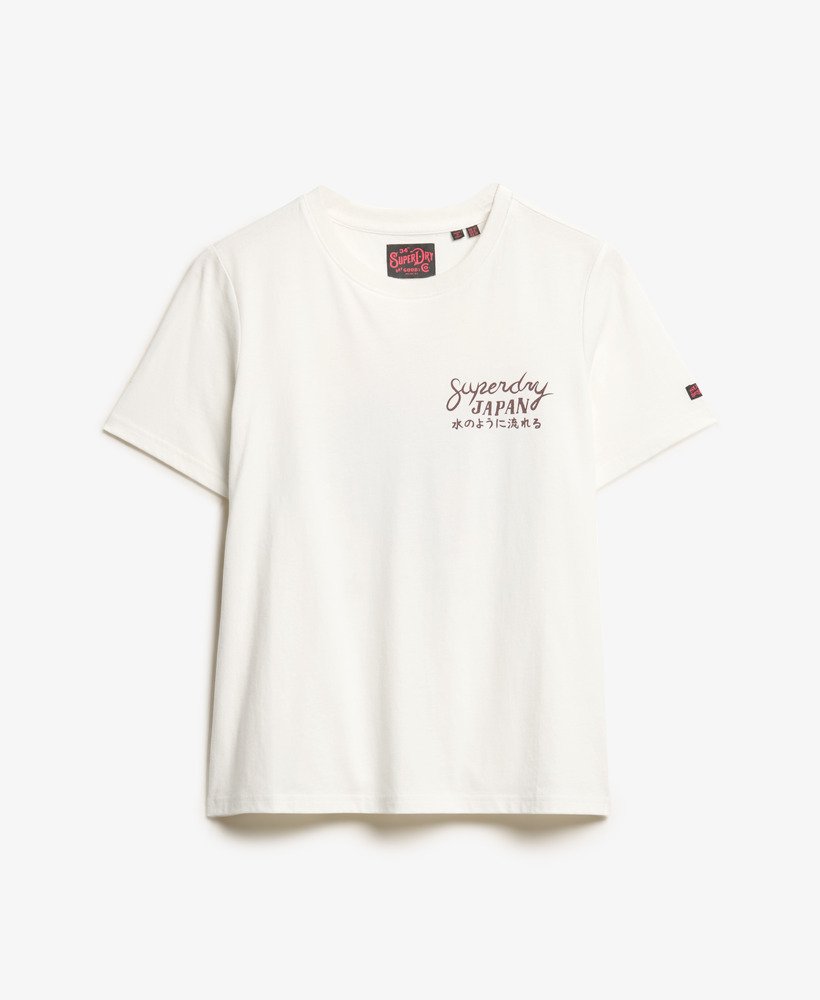 luźna koszulka tokyo rhinestone w kolorze off white