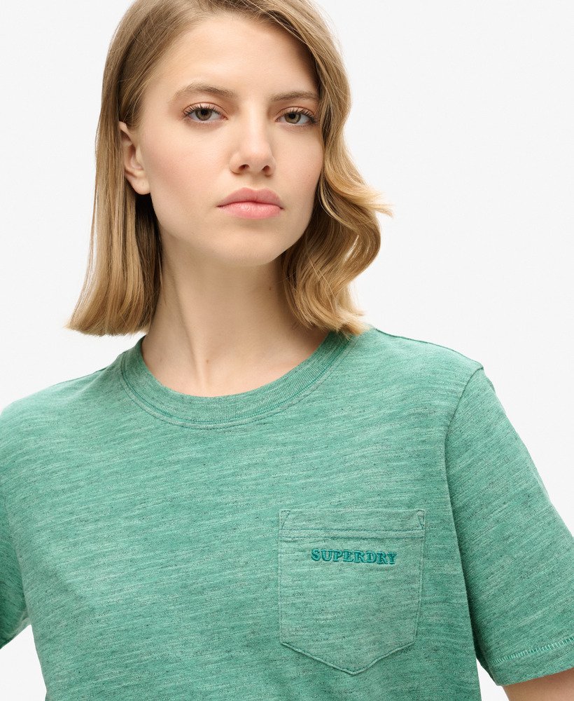 koszulka essential logo overdyed w kolorze morskim