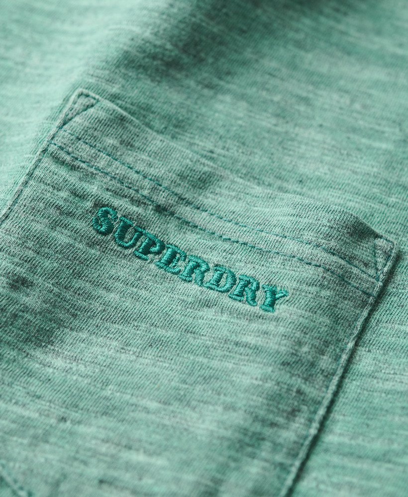 koszulka essential logo overdyed w kolorze morskim