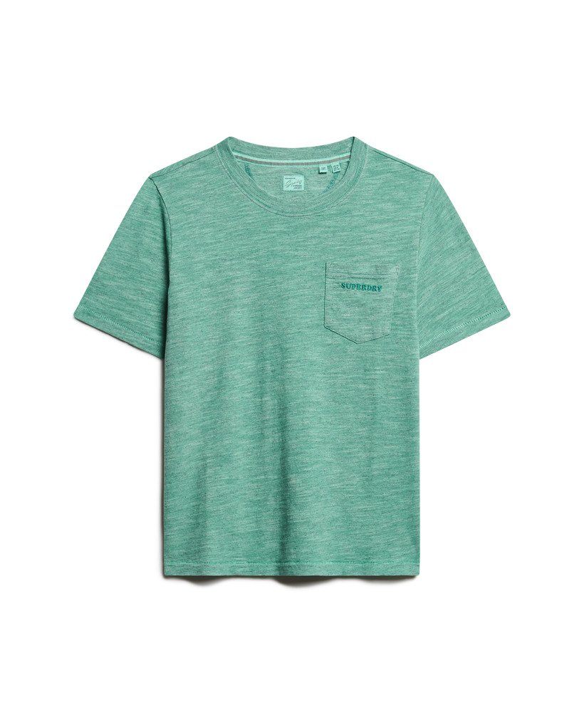 koszulka essential logo overdyed w kolorze morskim