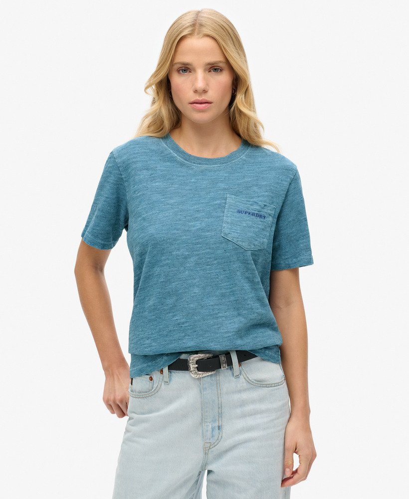 koszulka essential logo overdyed w kolorze moonlight blue