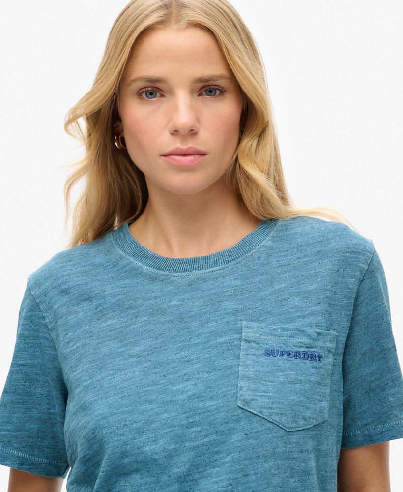 koszulka essential logo overdyed w kolorze moonlight blue