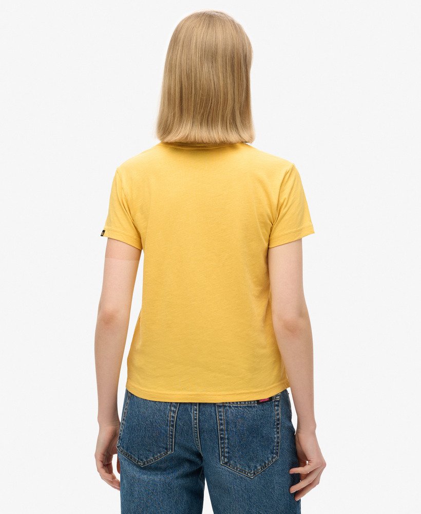 koszulka outdoor stripe fitted t-shirt w kolorze pigmentowo żółtym
