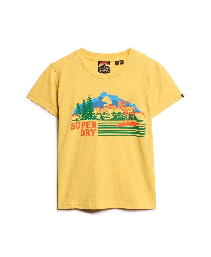 koszulka outdoor stripe fitted t-shirt w kolorze pigmentowo żółtym