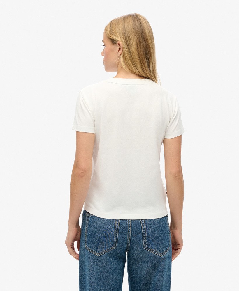 koszulka essential logo fitted w kolorze off white