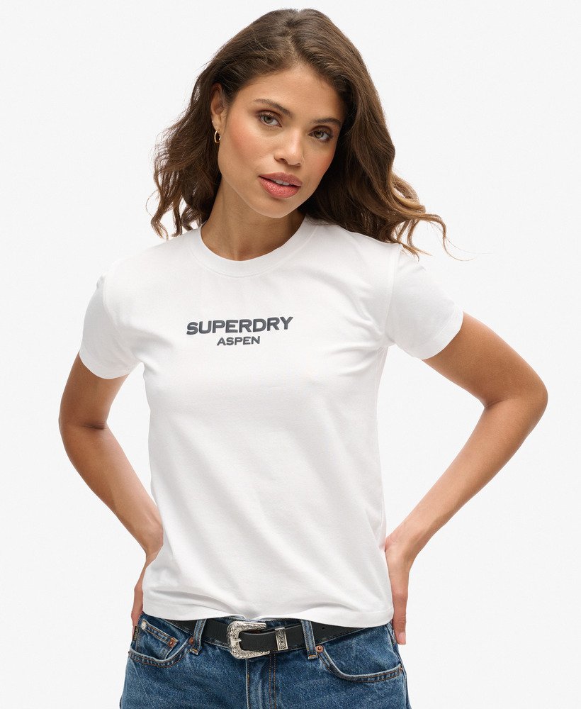 koszulka sport luxe graphic fitted w kolorze brilliant white
