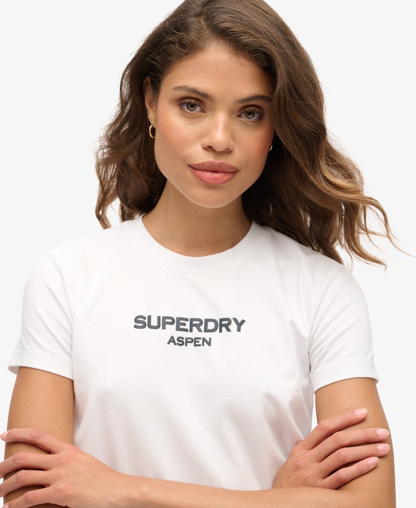 koszulka sport luxe graphic fitted w kolorze brilliant white