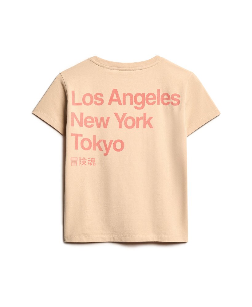 koszulka core logo city fitted w kolorze frappe beige