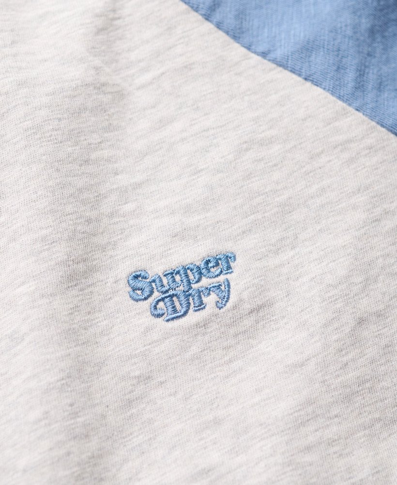 koszulka essential logo slub retro w kolorze wedgewood blueglacier grey