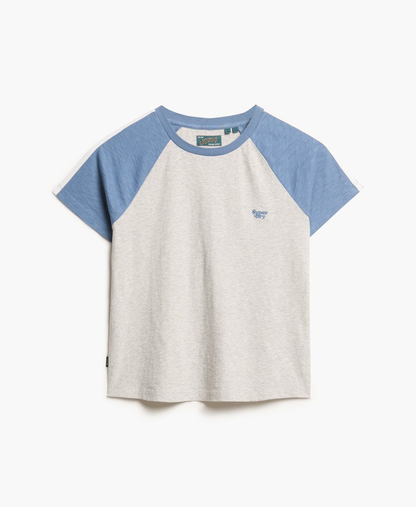 koszulka essential logo slub retro w kolorze wedgewood blueglacier grey