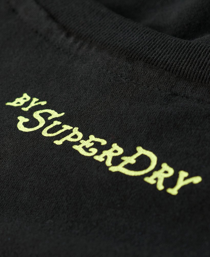 dopasowana koszulka blondie x superdry w kolorze czarnym