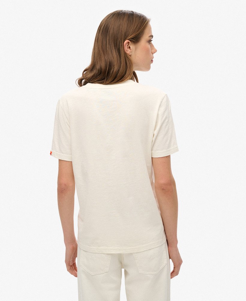 koszulka vintage logo tokyo relaxed w kolorze new chalk white slub