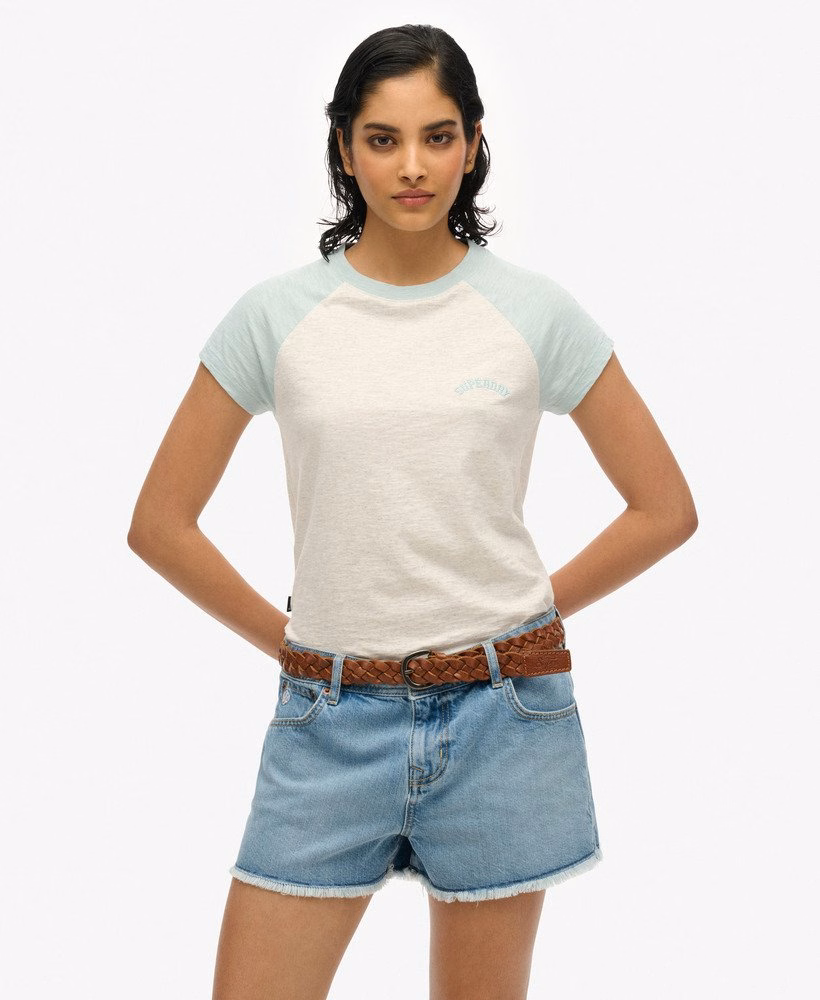 Koszulka typu raglan z organicznej bawełny z logo Essential