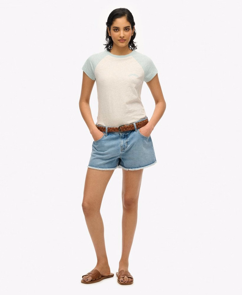 Koszulka typu raglan z organicznej bawełny z logo Essential