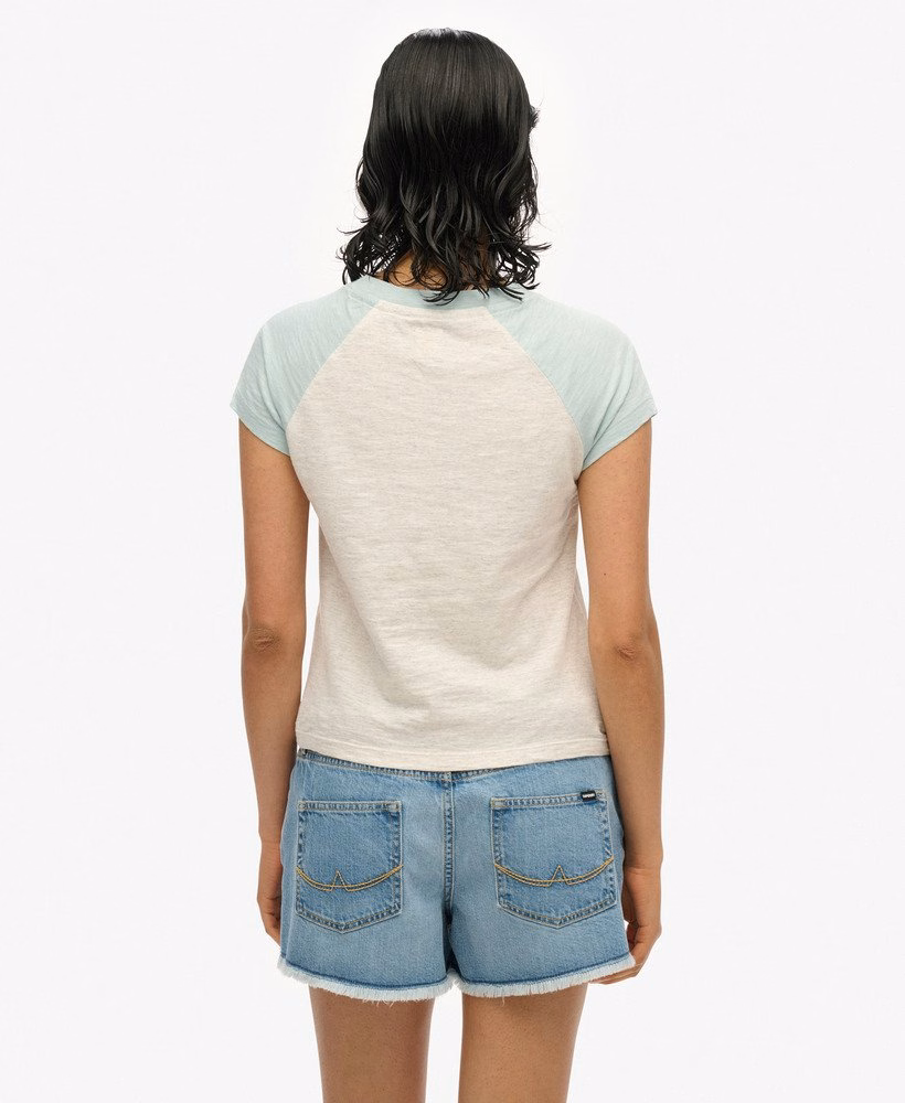 Koszulka typu raglan z organicznej bawełny z logo Essential