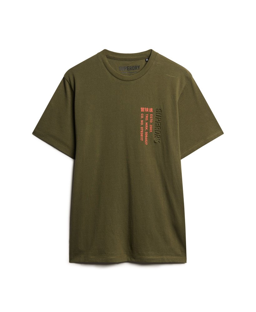 koszulka z logo utility sport w rozmiarze oversize w kolorze khaki