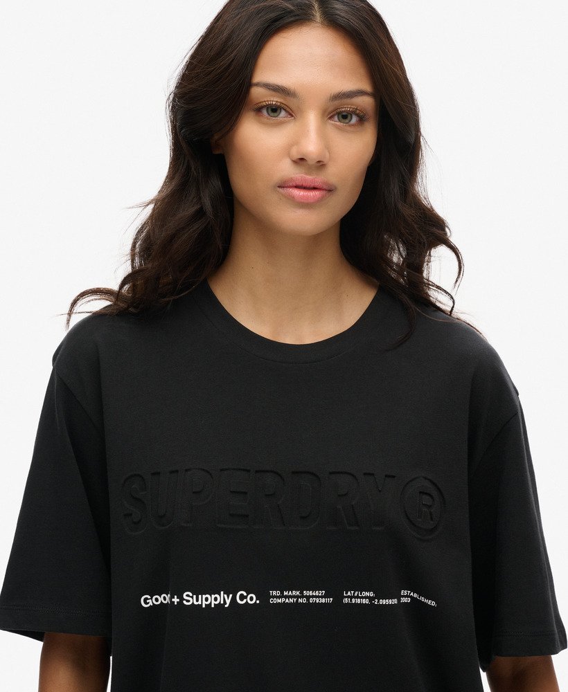 luźna koszulka z logo utility sport w kolorze czarnym