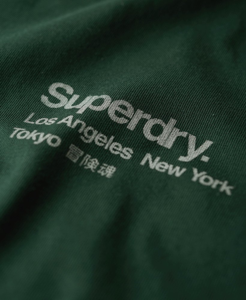 oversized t-shirt z logo core city w kolorze emaliowanej zieleni