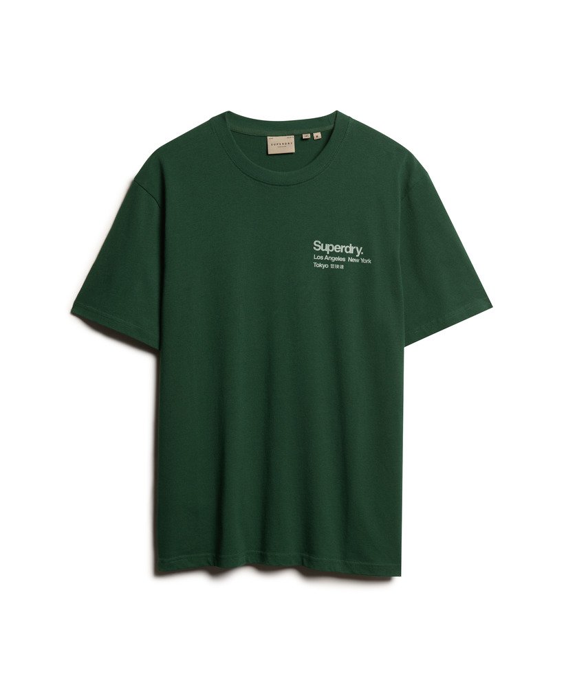 oversized t-shirt z logo core city w kolorze emaliowanej zieleni
