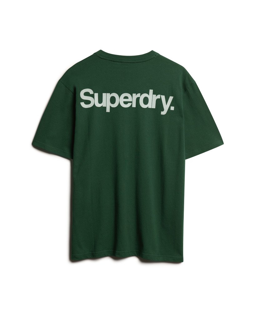 oversized t-shirt z logo core city w kolorze emaliowanej zieleni