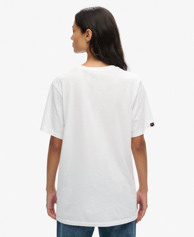 luźna klasyczna niezbędna koszulka t-shirt w kolorze optic