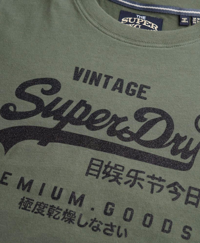 Luźna koszulka z ozdobnym logo w stylu vintage