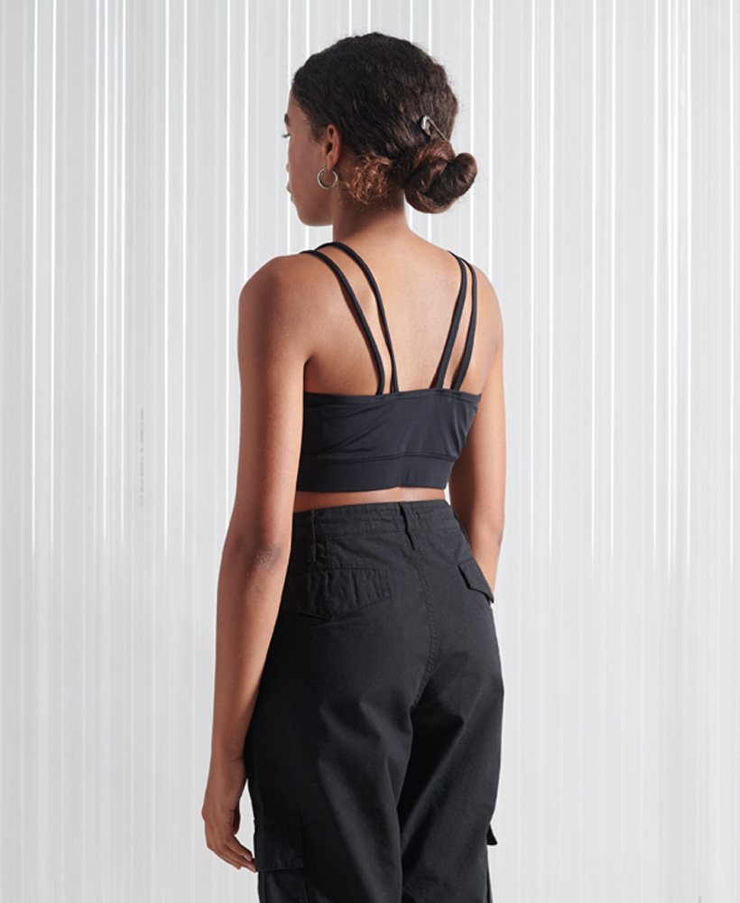 limitowana edycja sdx sesh crop top w kolorze czarnym
