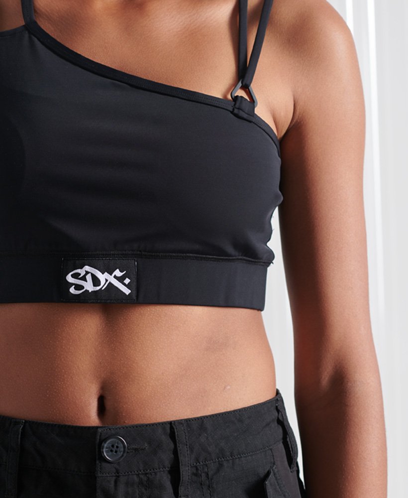 limitowana edycja sdx sesh crop top w kolorze czarnym