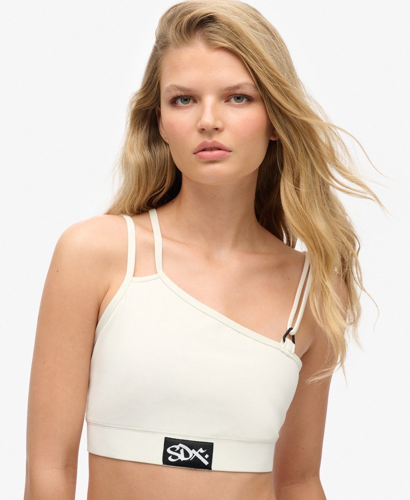 limitowana edycja sdx sesh crop top w kolorze biaŁym