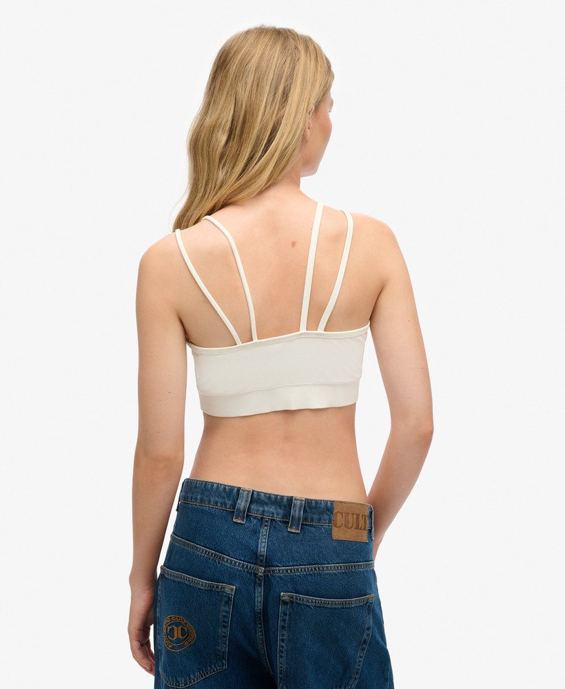 limitowana edycja sdx sesh crop top w kolorze biaŁym
