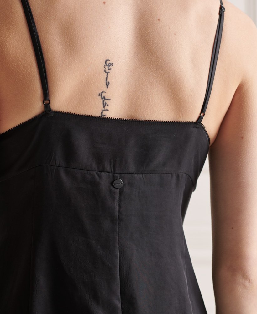 top cupro cami w kolorze czarnym