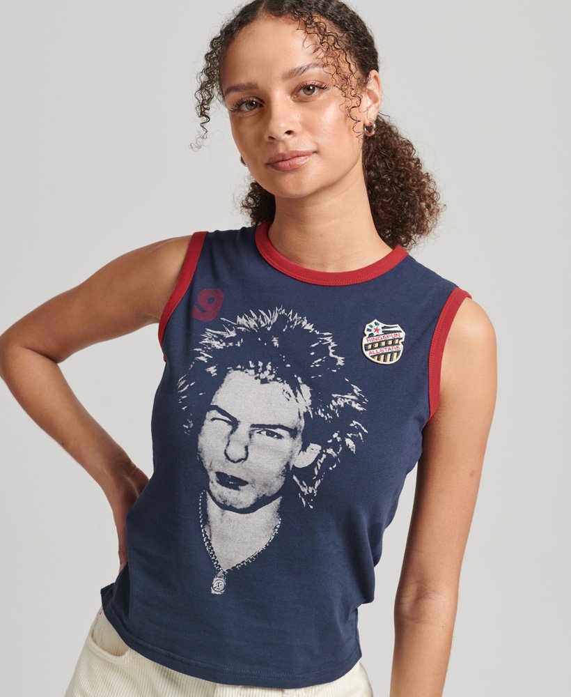 ringspun allstars sv vintage re-issue vest top w kolorze rinse navy