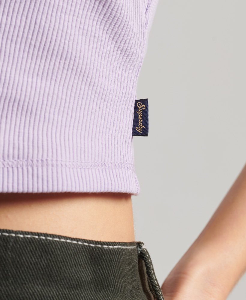 top na ramiączkach z koronką w kolorze palma violet