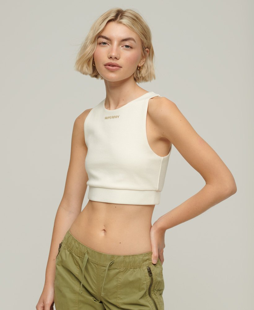 biustonosz tech elastic bra top w kolorze rice white