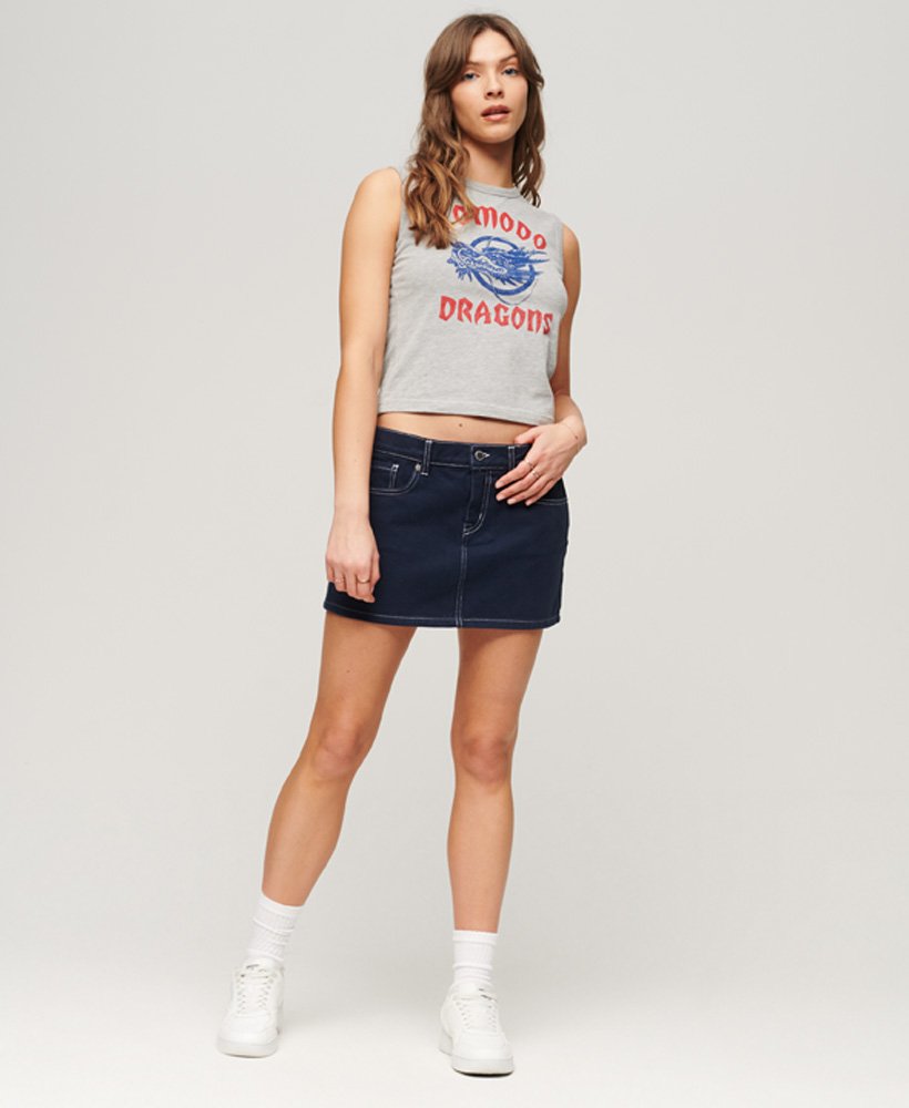 superdry x komodo classic dragon vest top w kolorze szary melanŻ