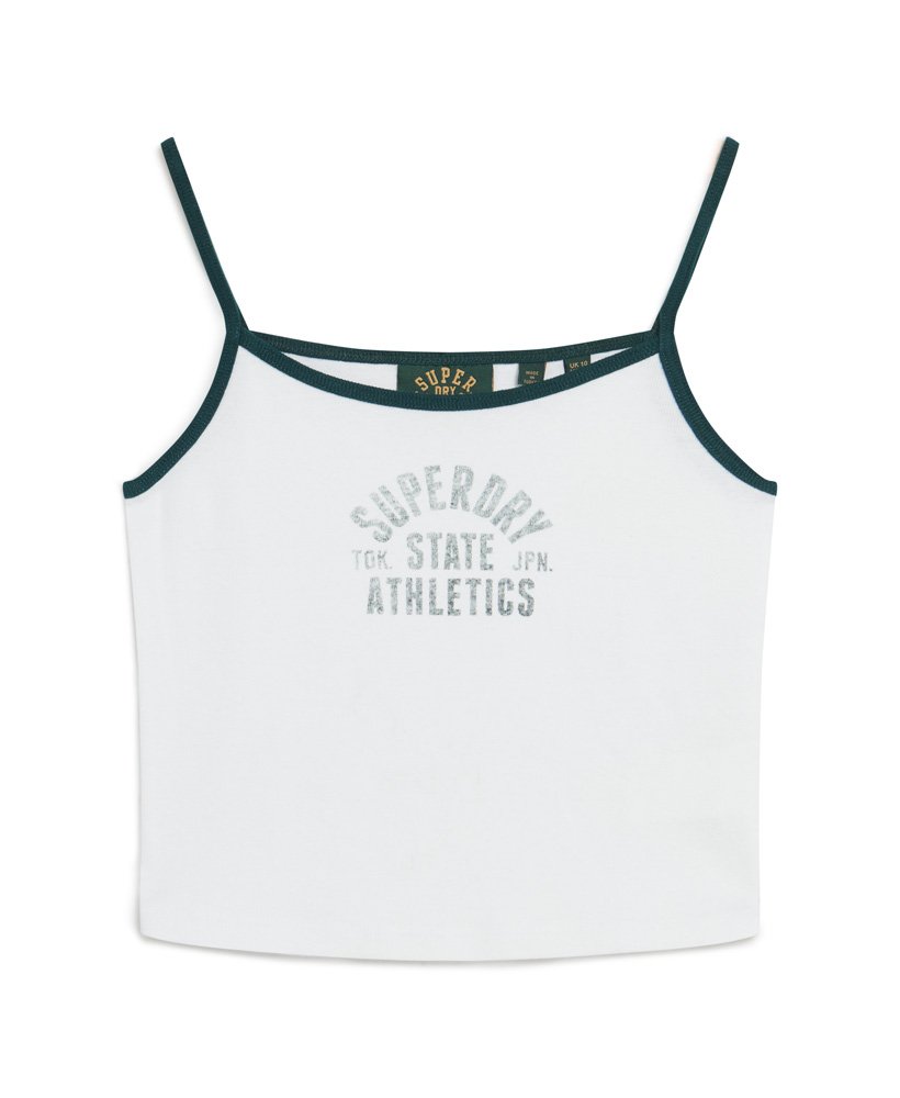athletic essentials crop cami top w kolorze optic