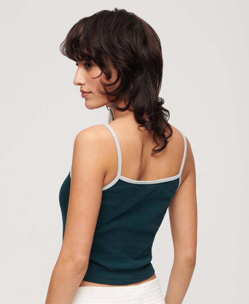 athletic essentials crop cami top w kolorze ciemnej sosny