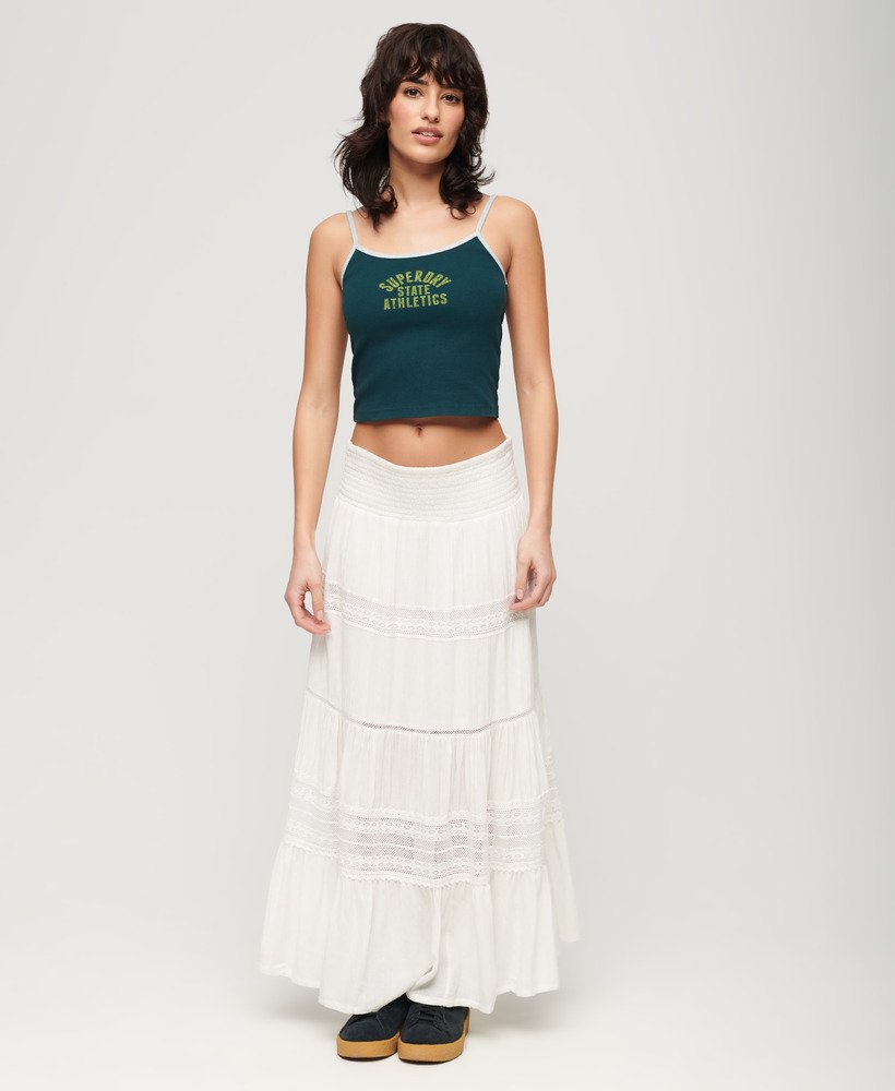 athletic essentials crop cami top w kolorze ciemnej sosny