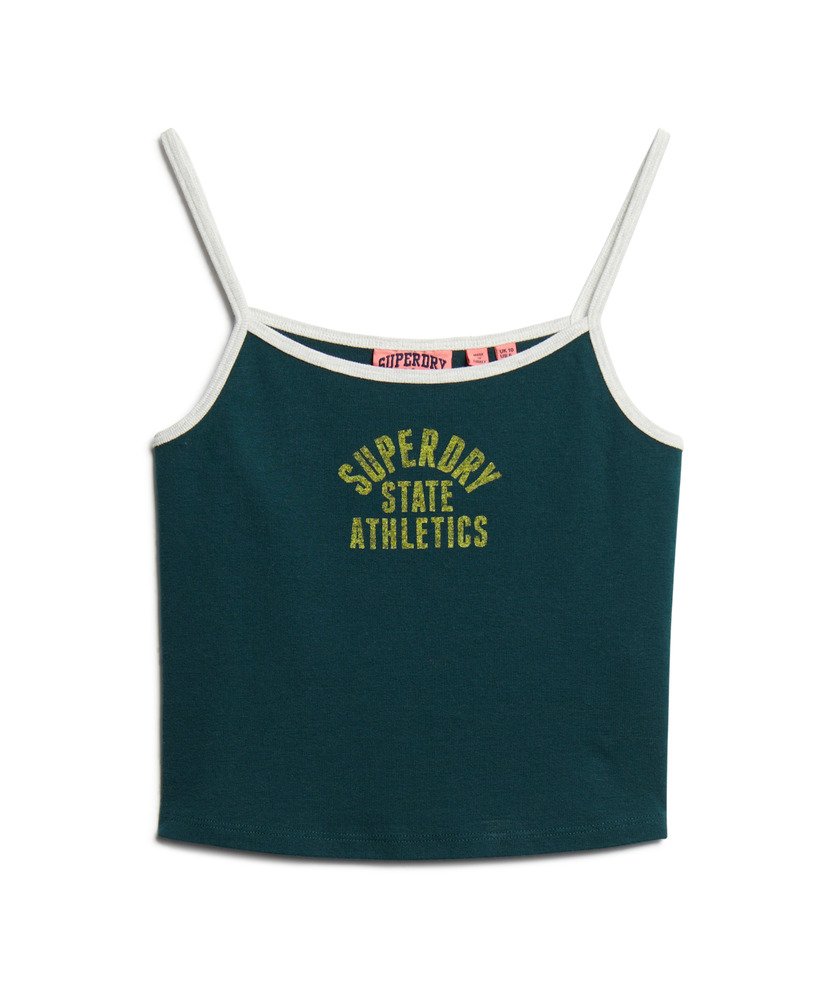 athletic essentials crop cami top w kolorze ciemnej sosny