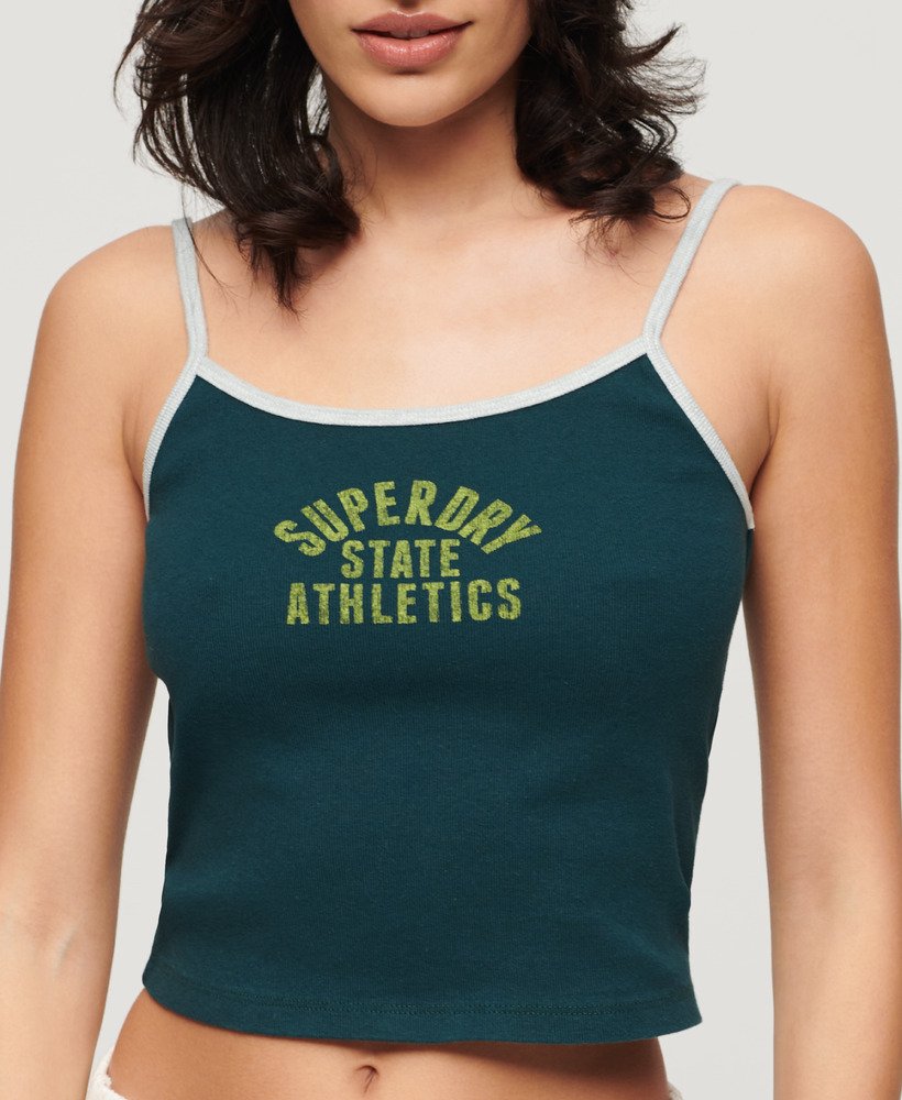 athletic essentials crop cami top w kolorze ciemnej sosny
