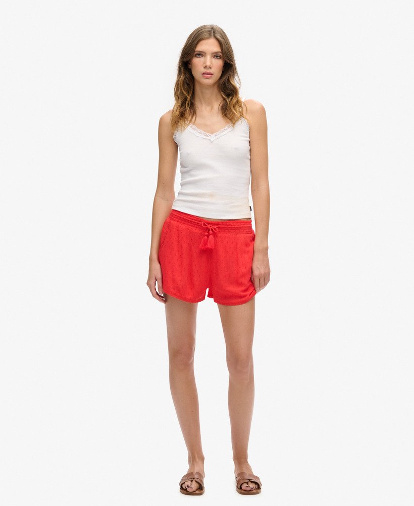 bluzka z organicznej bawełny essential rib lace cami top w kolorze optic