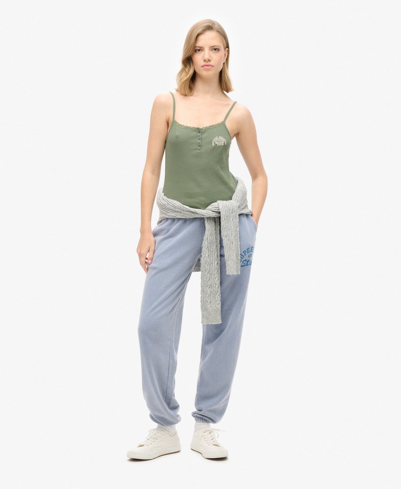 bluzka athletic essentials z guzikami na ramiączkach w kolorze laurel khaki
