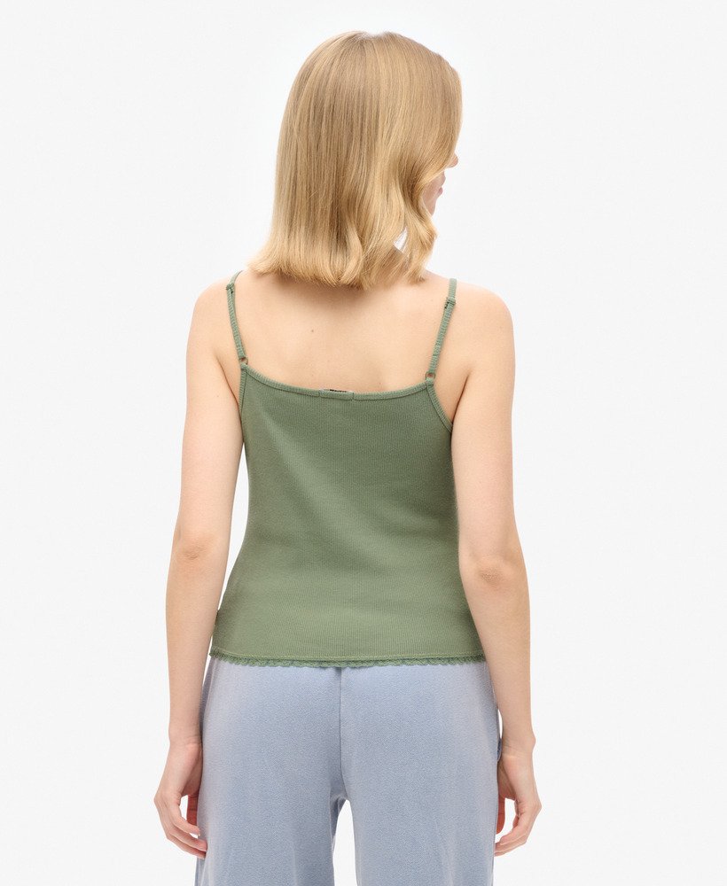 bluzka athletic essentials z guzikami na ramiączkach w kolorze laurel khaki