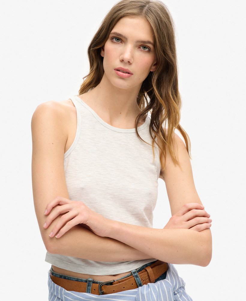 marszczony top w kolorze starlight grey marl