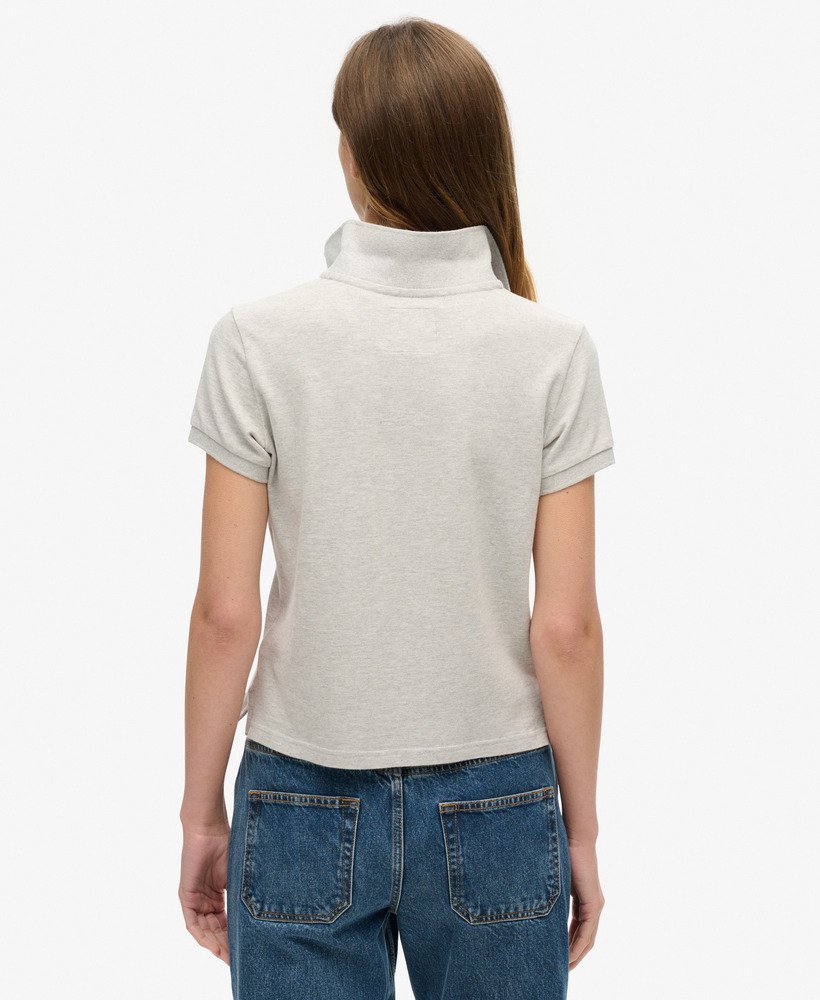 koszulka polo athletic essentials z lat 90. dopasowana w kolorze glacier grey marl