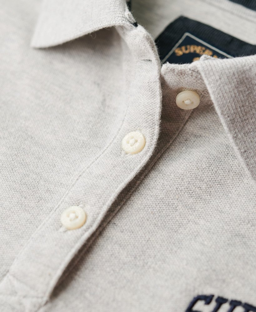 koszulka polo athletic essentials z lat 90. dopasowana w kolorze glacier grey marl