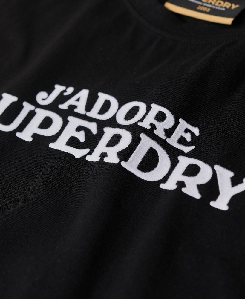 sportowy dopasowany top z grafiką luxe w kolorze czarno-biaŁym